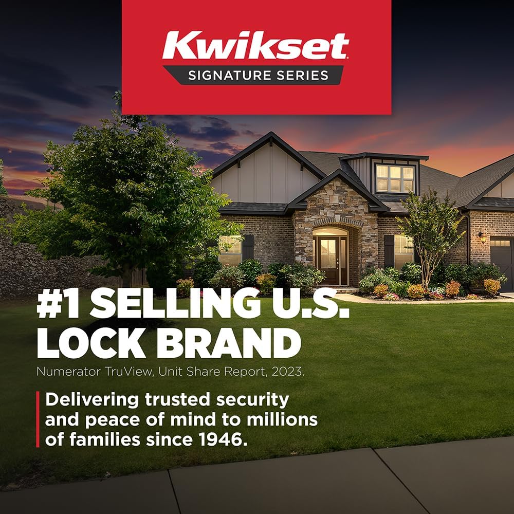 Kwikset Halifax Entry Door Handle with Lock and Key, Secure Keyed Reversible Lever Exterior, For Front Entrance and Bedrooms, Matte Black, Pick Resistant Smartkey Rekey Security and Microban - Image 7