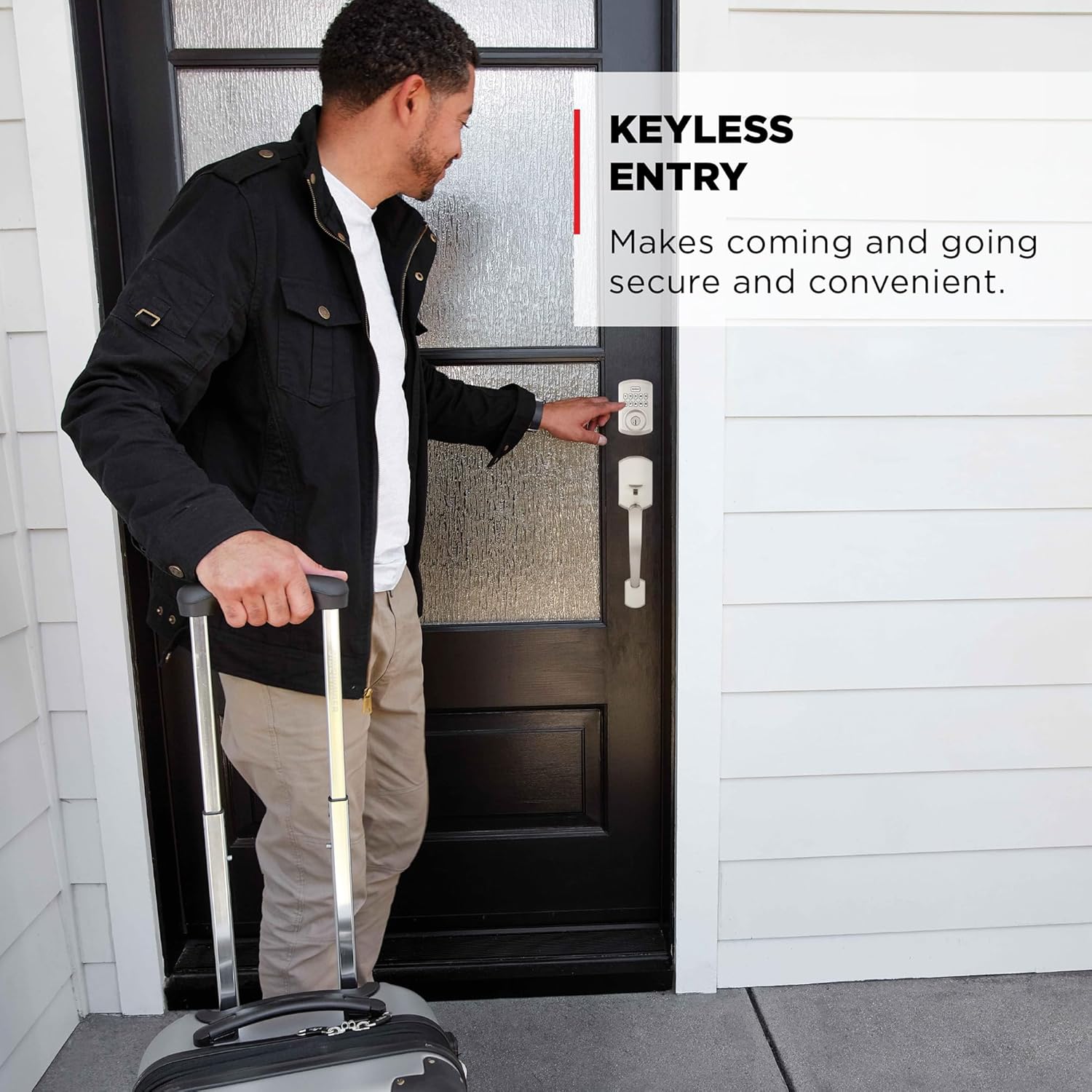 Kwikset Powerbolt 250 10-Button Keypad Satin Nickel Transitional Electronic Deadbolt Door Lock, Featuring Convenient Keyless Entry, Customizable User Codes, and Auto-Locking - Image 3