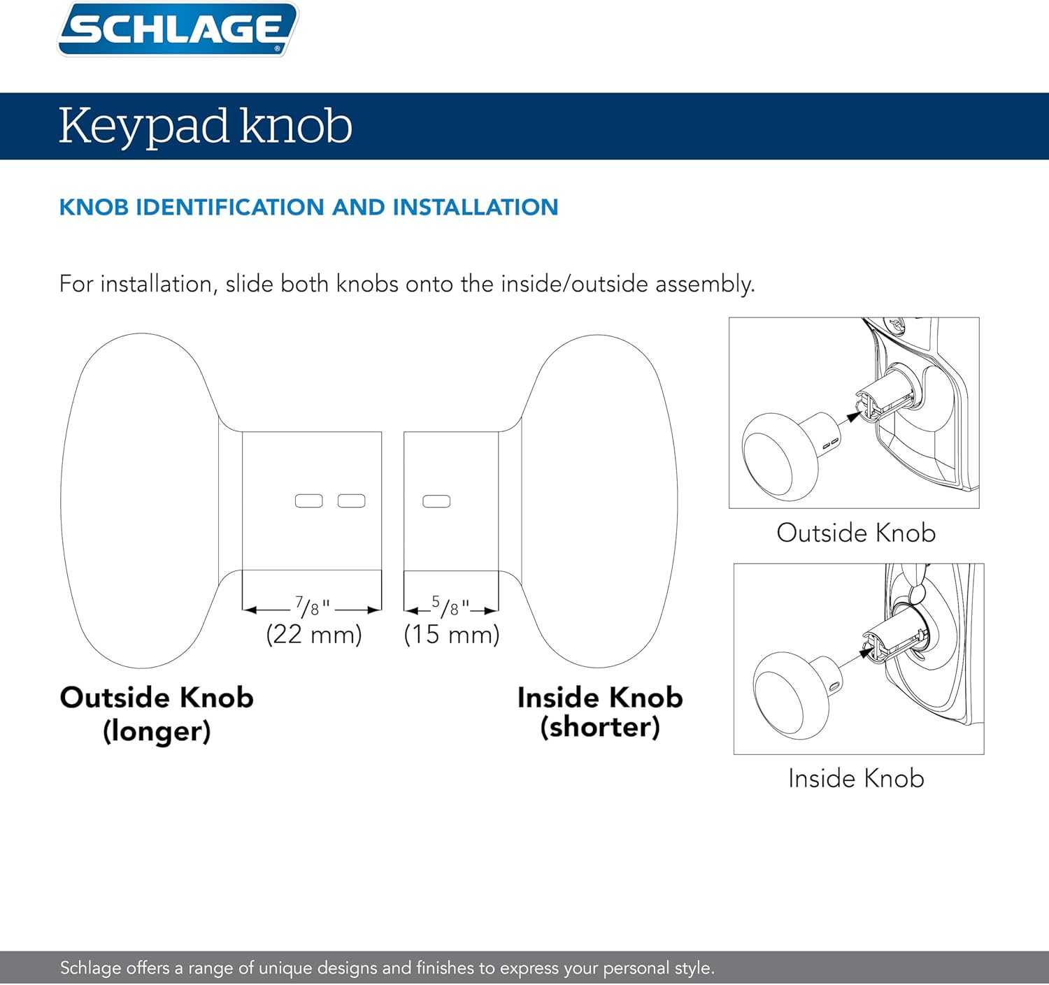 Schlage Camelot Keypad Lock with Lever Handle, Electronic Keyless Door Entry, Flex Lock Auto‑Lock Option, Matte Black, FE595 CAM 622 ACC - Image 7