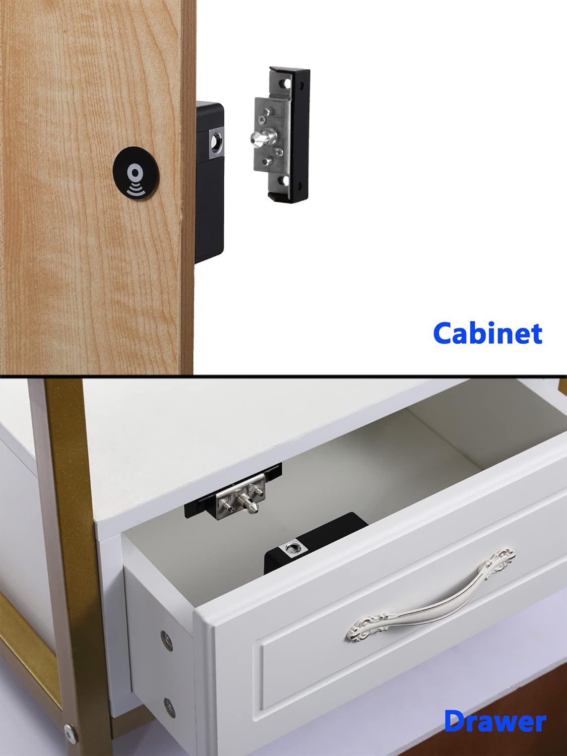 RFID Lock Electronic Cabinet Lock with USB Cable - Hidden DIY Lock for Wooden Cabinet Drawer Locker Cupboard Gun Box with 5 Key Cards/Fobs - Image 6
